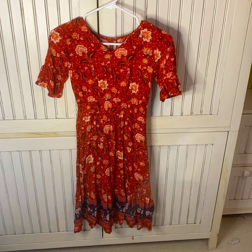 orange girls dress